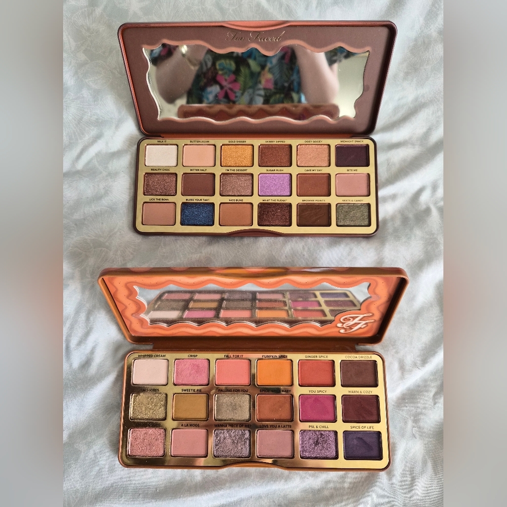 Too Faced "Better Than Chocolate" And "Pumpkin" Eyeshadow Palette